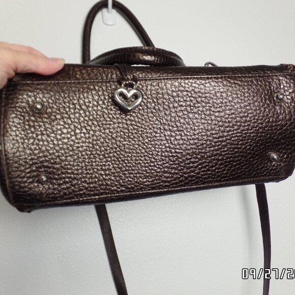 Brighton Pebbled Shiny Leather Crossbody/Handbag - Picture 2 of 16